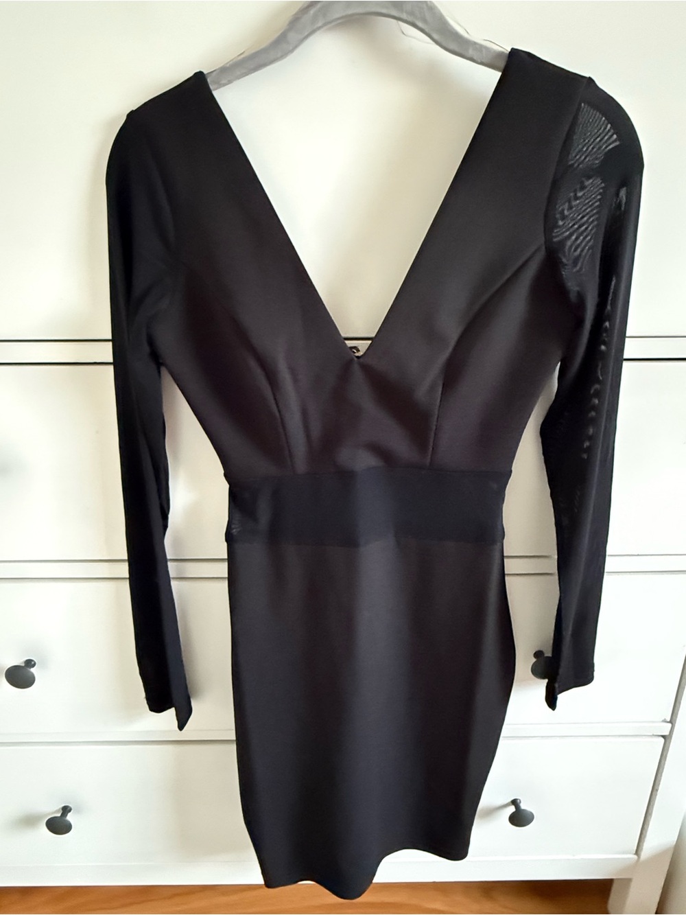 Windsor Black Long Sleeve Bodycon Formal Dress XS